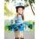 Set de casco y protecciones infantil Disney Stitch ajustable 50-56 cm