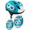 Conjunto Capacete e Proteções Stamp Skids Control Kids Ajustável 50-56 cm azul