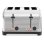 Livoo Dod197 Tostapane 4 Fessure Acciaio Inox 1700W 2 Termostati 7 Livelli