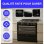 Cuisinière gaz libre 90 cm Continental Edison CECP9060BDD 5 feux Multifonction 95 L Noir Mat