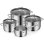 Casserole WMF Astoria Cromargan® 18/10 4 pièces avec couvercle en verre