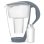 Dafi Crystal LED Wasserfilterkanne weiß 2L
