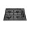 Piano cottura a gas Oceanic 4 fuochi nero smalto accensione elettrica 58x51 cm
