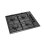 Piano cottura a gas Oceanic 4 fuochi nero smalto accensione elettrica 58x51 cm