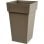 Vaso da giardino quadrato EDA Toscane 62L Taupe Polipropilene Resistente UV