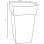 Vaso da giardino quadrato EDA Toscane 62L Taupe Polipropilene Resistente UV