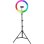 Luz de anillo Powerton WPRL2RGB 13" RGB LED con trípode y soporte para teléfono
