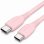 Cable USB 2.0 Tipo-C a Tipo-C Vention 60W 480Mbps 1m Rosa