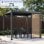 Estore em alumínio GAYA para pergola 229x93 cinza efeito madeira