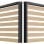 Estore em alumínio GAYA para pergola 229x93 cinza efeito madeira