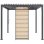 Estore em alumínio GAYA para pergola 229x93 cinza efeito madeira