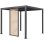 Estore em alumínio GAYA para pergola 229x93 cinza efeito madeira