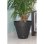 Macetero Riviera Loft rond gris 30 cm plastique mat 10,5 L