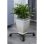 Porte-plante à roulettes Nature ajustable, métal noir, 4 bras extensibles, 34-51 cm, 100 kg