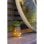 Lámpara solar de mesa Galix Ananá metal y vidrio cálida 5 LED