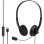Auriculares Mozos MTX1091ECO com cabo USB para chamadas e controlo online preto