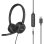 Kopfhörer ZOY ZHS40 mit Kabel Mini Jack und USB, Mikrofon und Steuerung, schwarz