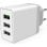 Carregador de parede Krux Quick Charge 3.0 3x USB-A 6A 30W branco