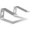 Crong AluBench Alu Laptopständer Grau Universal Faltbar
