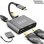 USB-C Adapter Zenwire 4 in 1 2 HDMI USB 3.0 Power Delivery 87W