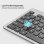 Teclado UNITEK SlimTap Ultra Light completo com switch de tesoura cinza