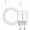 Cargador rápido USB Mayaxess 20W blanco con cable USB-C 1m protección térmica