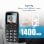 Artfone C1+4G 4G 1,8" Botones Grandes Base de Carga Negro