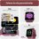 Iowodo Bluetooth 1,91" Negro Correa S/M IP68 SpO2 Pulsómetro Monitor Sueño