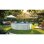 Piscina desmontable GRE Fidji Ø4,80 m Acero blanc, filtration sable 4 m³/h