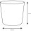 Vaso conico Poétic Element khaki finitura granulare 62,2L sistema drenaggio