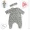 Pyjama-Set und Haarreif für Corolle BB36 Puppe 36 cm