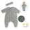 Pyjama-Set und Haarreif für Corolle BB36 Puppe 36 cm