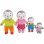 Set Stofftiere Jemini T'choupi Familie 4 Teile waschbar 9,5-19 cm