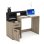 Bureau Demeyere Delphi avec rangement Kronberg Roble/noir 126.2x59.8x93.5 cm