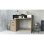 Bureau Demeyere Delphi avec rangement Kronberg Roble/noir 126.2x59.8x93.5 cm