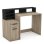 Bureau Demeyere Delphi avec rangement Kronberg Roble/noir 126.2x59.8x93.5 cm