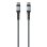 Cable USB-C GÉNÉRIQUE C521CKSL 2 m nylon trenzado noir/argent