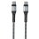 Cable USB-C GÉNÉRIQUE C521CKSL 2 m nylon trenzado noir/argent