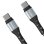 Cable USB-C GÉNÉRIQUE C521CKSL 2 m nylon trenzado noir/argent