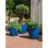 Blumentopf Riviera Eva New Polypropylen Blau Glänzend 46 cm