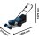 Cortacésped Bosch GRA18V2-46SP inalámbrico 46 cm 36V doble batería azul