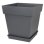 Vassoio Quadrato EDA Toscane 40x40x5.9cm Plastica Grigio Antracite Anti-UV
