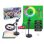 Kit Studio Video 2 in 1 Canal Toys LED Multicolore Treppiede 80 cm Schermo Verde XL
