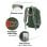 Mochila deportiva Waterfly FantasyStar 12L resistente al agua oliva