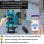 Laserwaage 4D 16 Linien Grün 360° Selbstnivellierend mit Stativ 1m und 2 Akkus Kompatibel Makita 18V