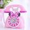 Telefone de brinquedo retro Just Play Minnie Mouse Disney Junior luzes sons
