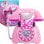 Telefone de brinquedo retro Just Play Minnie Mouse Disney Junior luzes sons