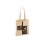 Bolsa Tote Miles Davis “miles 100” Negra En Tela Beige, Edición Estándar, Tipo Abierto Con Asas Cortas