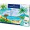 Faber-castell Juego De Acuarelas 12 Semipastillas Demi-godets Con Pincel Y Rotulador De Agua