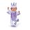 Tutù Unicorno BABY born 43cm con cappuccio, ali e cerniera frontale multicolore